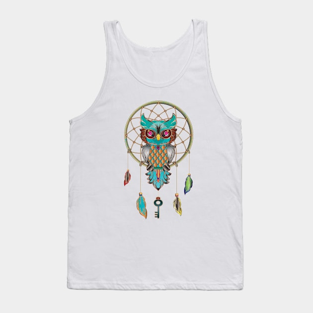 Dreamcatcher Wise Owl Creative Tank Top by Nobiya